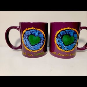 Penzey’s Mugs “Heal the World” “Cook Dinner Tonite” (2 ct)
